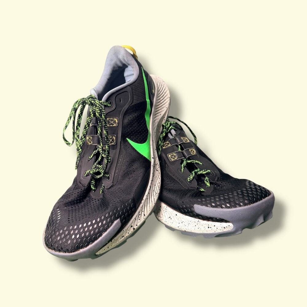 Nike Pegasus Trail 3‎ Black Green Strike - Men’s Size 11.5 Running Shoe